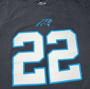 Nike Carolina Panthers McCaffrey # 22 Black T Shirt‎ Large